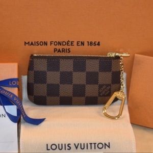 AUTHENTIC LOUIS VUITTON KEY POUCH DAMIER EBENE!